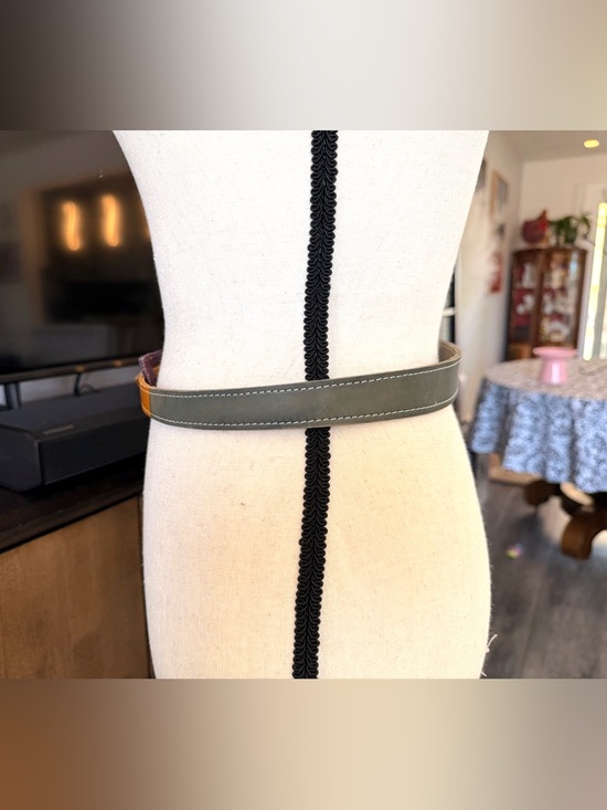 Colorblock Leather Waist Belt main image 9